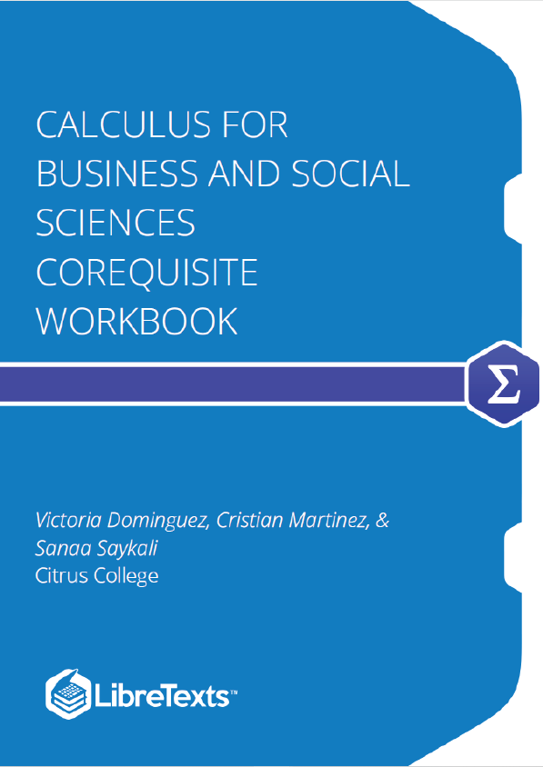 Calculus for Business and Social Sciences Corequisite Workbook (Dominguez, Martinez, and Saykali)