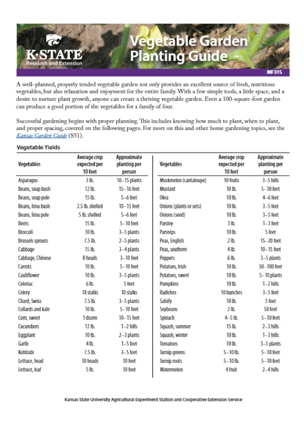 Vegetable Garden Planting Guide