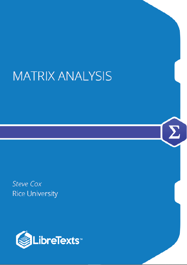 Matrix Analysis (Cox)