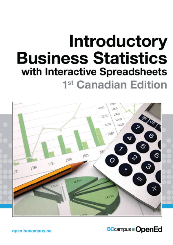 Introductory Business Statistics with Interactive Spreadsheets – 1st Canadian Edition