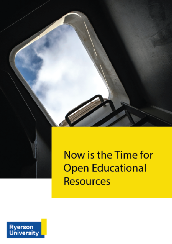 Now is the Time for Open Educational Resources