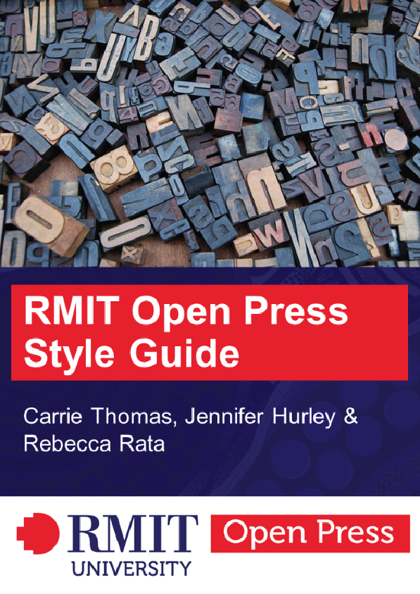 RMIT Open Press Style Guide