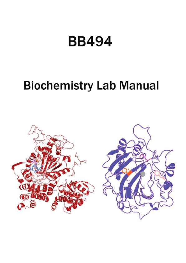 Chemical Biology & Biochemistry Laboratory Using Genetic Code Expansion Manual